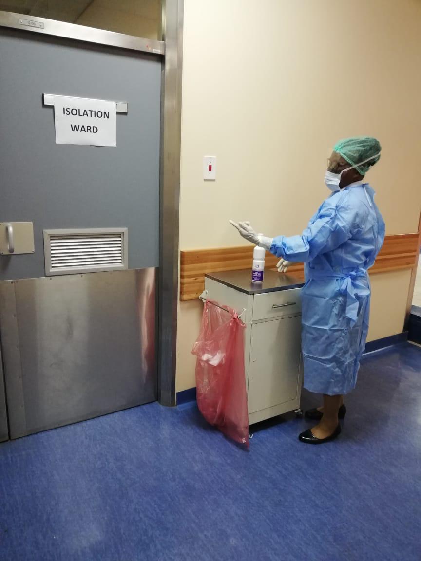 Isolation room within the maternity ward