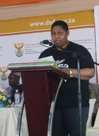 Programme Director Honourable Henrietta Bogopane- Zulu, Deputy Minister of Social Development