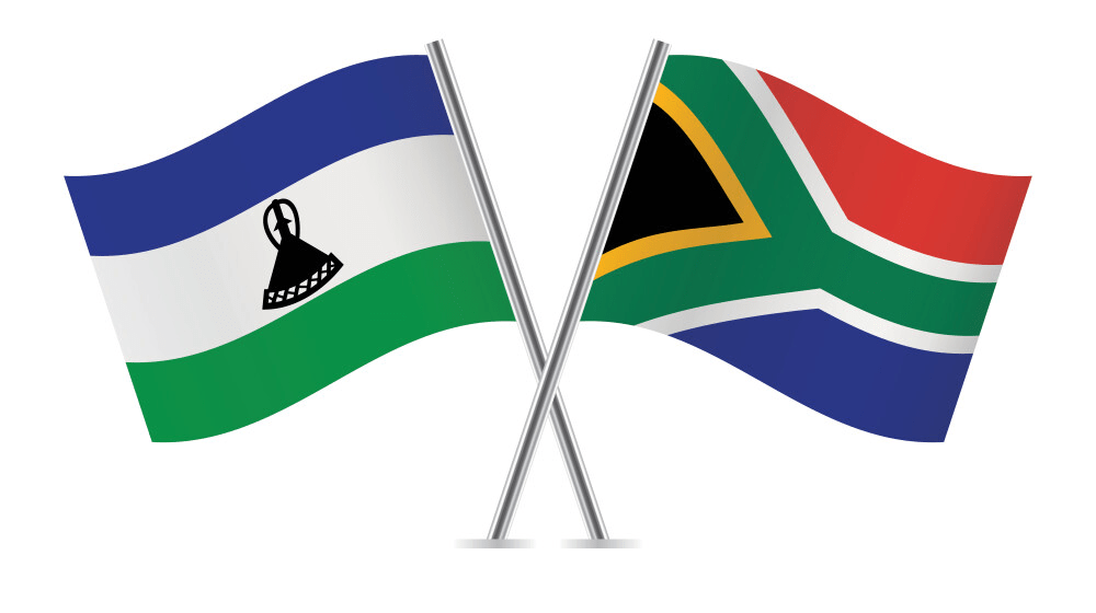 Lesotho and South Africa flag